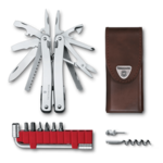 Victorinox Swiss Tool Spirit X Plus with Bit Wrench & Leather Pouch