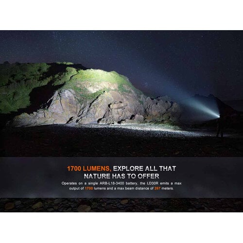 Fenix LD30R 1700 Lumen Flashlight with 3400 Battery