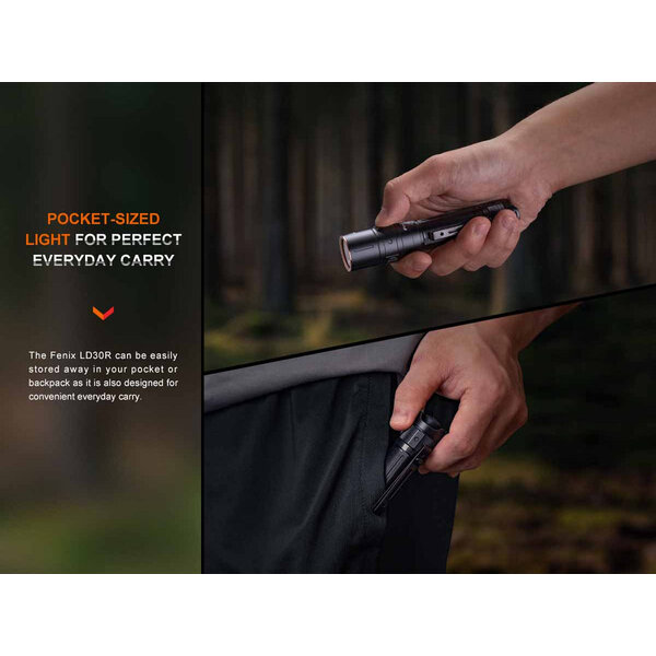 Fenix LD30R 1700 Lumen Flashlight with 3400 Battery
