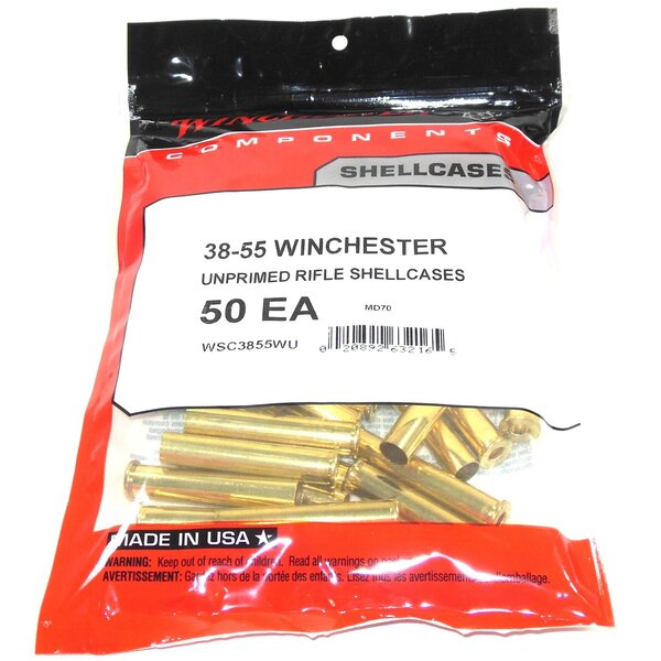 Winchester 38-55 Winchester Unprimed Brass, bag of 50
