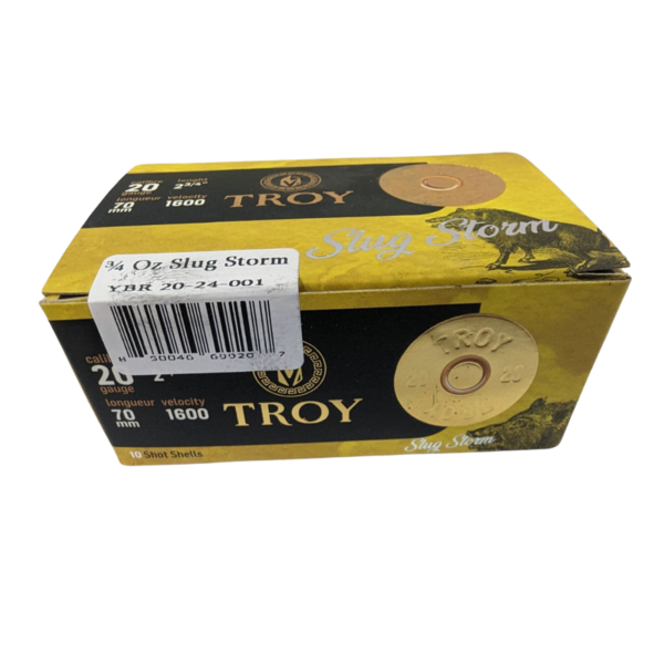Troy 20ga 2 3/4" 3/4oz Slug Storm 1600 FPS 10 Rounds