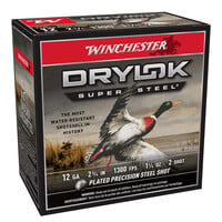 12 Gauge Super X 2 3/4", 1300 FPS, 1 1/4 oz, #2 Drylok Super Steel Magnum Plated Steel Shot