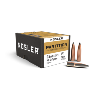 NOSLER Partition Hunting Bullets 6.5mm .264" 140 Grain