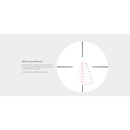 Hawke XB30 Compact Crossbow 2-8x36 Scope Illuminated Reticle