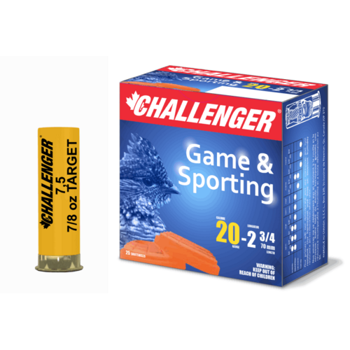 Challenger 20 Gauge 2 3/4" #8 7/8oz 1200fps 25 Rounds