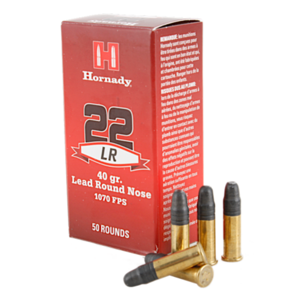 Hornady 22LR 40gr. Lead Round Nose Varmint Express 1070 FPS 50 Rounds