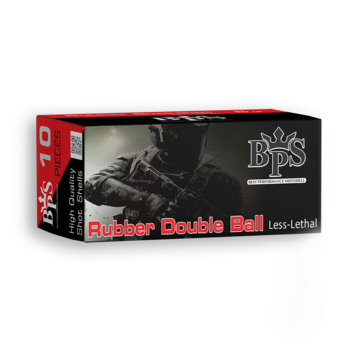 BPS Best Performance Shotshell 12g Rubber Double Ball 10 Rounds 2 3/4" 700 FPS Less-Lethal Wildlife Control Ammunition
