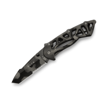 Buck Bones Serrated Skeletonized Tiger Stripe Folding
