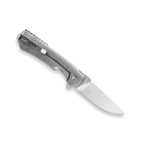 Buck Buck Stinger Folder Blue Anodized Handle Carbon Inlay Buck Buck Stinger Folder Blue Anodized Handle Carbon Inlay