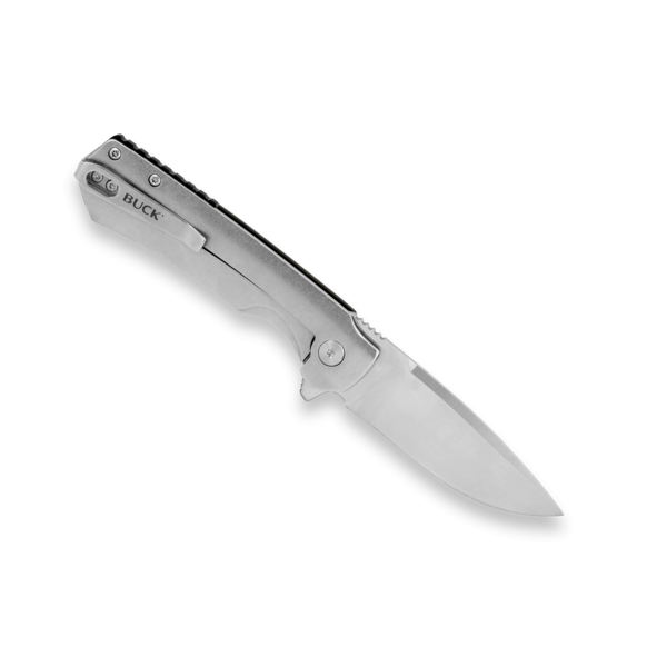 Buck Stinger, Green Anodized, Carbon Fiber Inlay