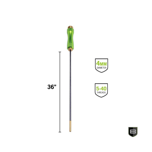 BCT Breakthrough Clean Technologies Carbon Fiber Cleaning Rod with Rotating Handle, 4mm, 36", .17 cal to .22 cal