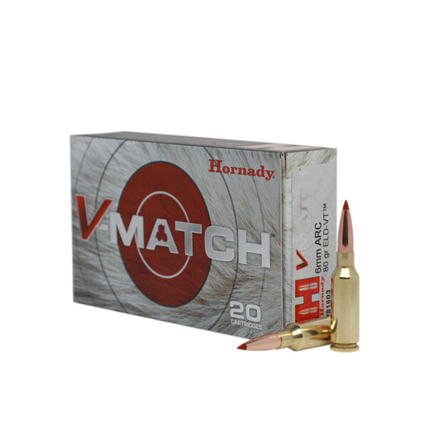 Hornady 6mm ARC 80 gr ELD-VT 20 Rounds