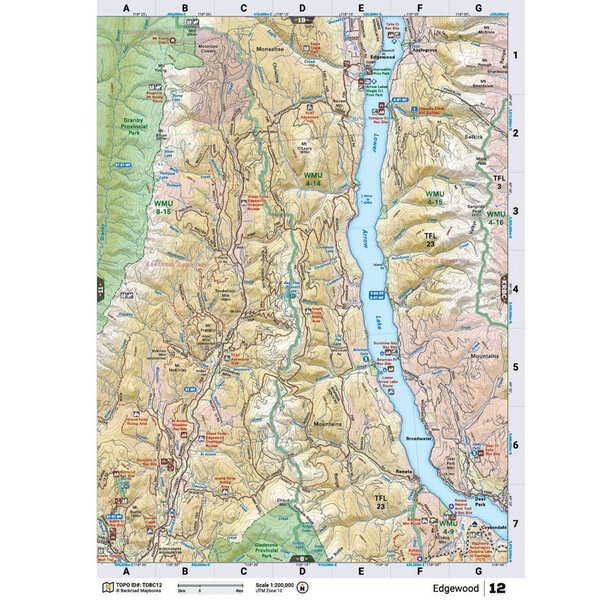 Back Road Map Books BRMB Waterproof Adventure Topographic Map