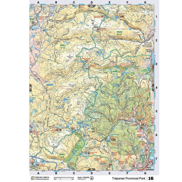 Back Road Map Books BRMB Waterproof Adventure Topographic Map