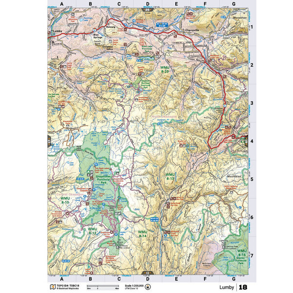 Back Road Map Books BRMB Waterproof Adventure Topographic Map