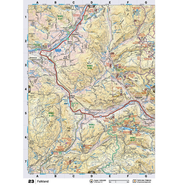 Back Road Map Books BRMB Waterproof Adventure Topographic Map