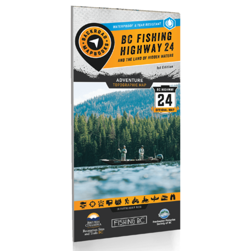 Back Road Map Books Waterproof Map BC Fishing Highway 24