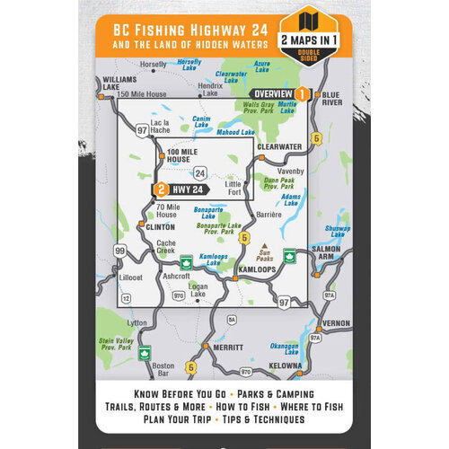 Back Road Map Books Waterproof Map BC Fishing Highway 24