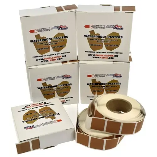 DAA Double Alpha Academy 22x22mm TAN Target Patches - 1,000 per Roll