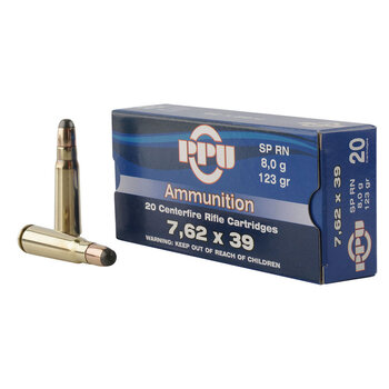 PPU 7.62x39 123gr SP RN 20 Rounds