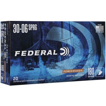 Federal Ammunition 30-06 SPRG 180gr JSP Power Shok