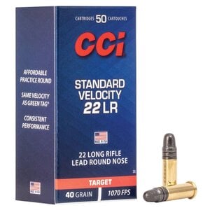 CCI Target  22 LR 40gr 1070 fps Standard Velocity Lead Round Nose 50 Rounds