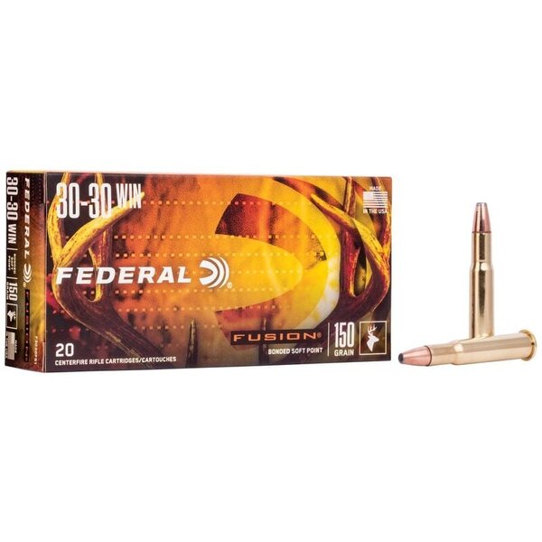 Federal Ammunition 30-30 Win 150gr Bonded Soft Point Fusion 20 Rounds