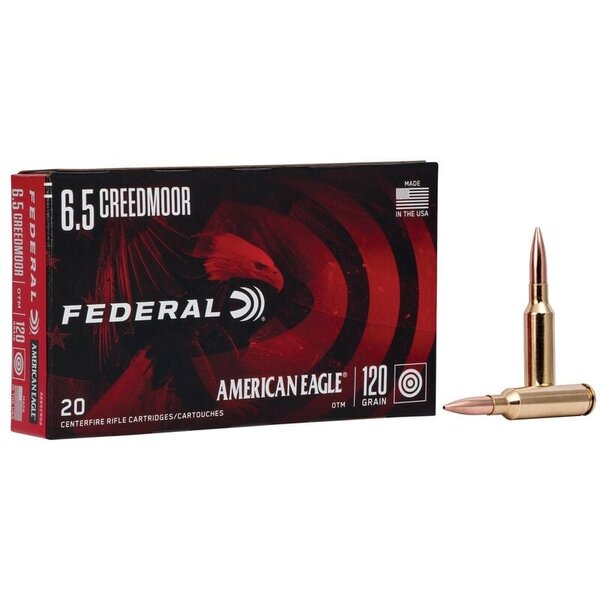 Federal Ammunition 6.5 Creedmoor 120gr OTM, American Eagle