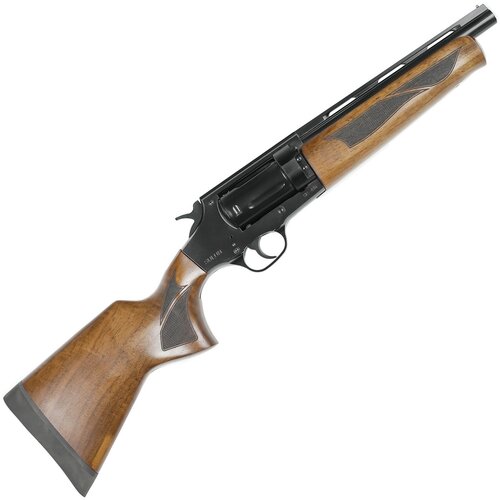 Sulun SR-410 3" Revolver Shotgun Black 10" Barrel, 24" Overall, Walnut stock