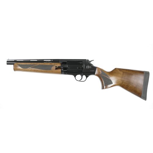 Sulun SR-410 3" Revolver Shotgun Black 10" Barrel, 24" Overall, Walnut stock