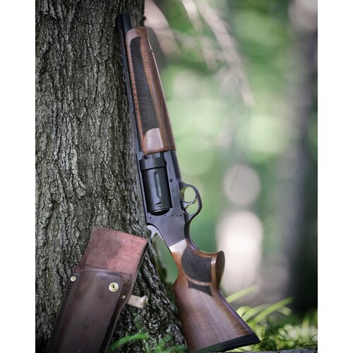 Sulun SR-410 3" Revolver Shotgun Black 10" Barrel, 24" Overall, Walnut stock