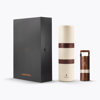 VSSL Nest Pour Over Kit + Java G25 Grinder Gift Set - Cream Coffee