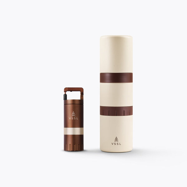 VSSL Nest Pour Over Kit + Java G25 Grinder Gift Set - Cream Coffee