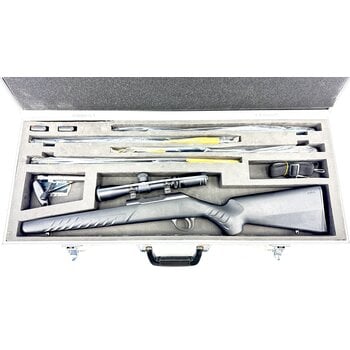SAKO QUAD 4 Rimfire Barrel & Burris Scope Combo 22LR, 17 Mach2, 17 HMR, 22WMR with Aluminum Case, Excellent Condition