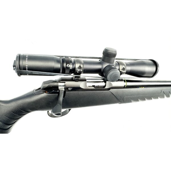 SAKO QUAD 4 Rimfire Barrel & Burris Scope Combo 22LR, 17 Mach2, 17 HMR, 22WMR with Aluminum Case, Excellent Condition