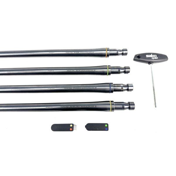 SAKO QUAD 4 Rimfire Barrel & Burris Scope Combo 22LR, 17 Mach2, 17 HMR, 22WMR with Aluminum Case, Excellent Condition
