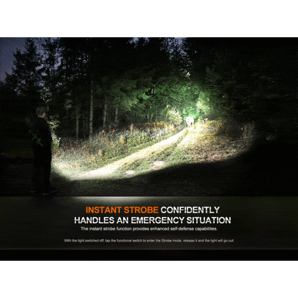 Fenix HT18R Long Range Flashlight 2800 Lumens 1100 Meters Red & Green Filters