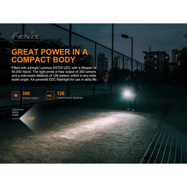 Fenix E20 V2.0 Portable Outdoor EDC Flashlight