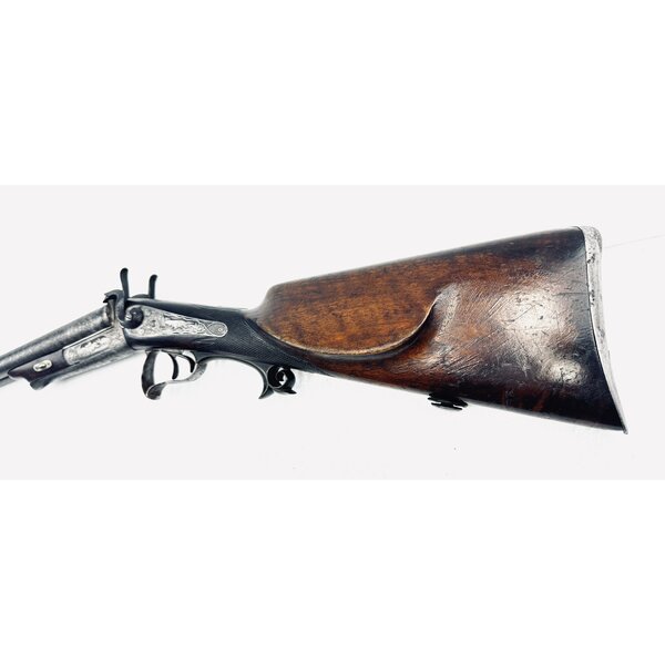 PINFIRE 12g SxS Damascus Elaborate Engraving 28" 90%+ Condition