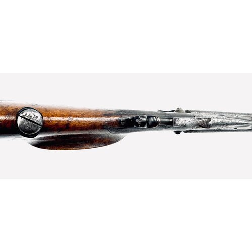PINFIRE 12g SxS Damascus Elaborate Engraving 28" 90%+ Condition