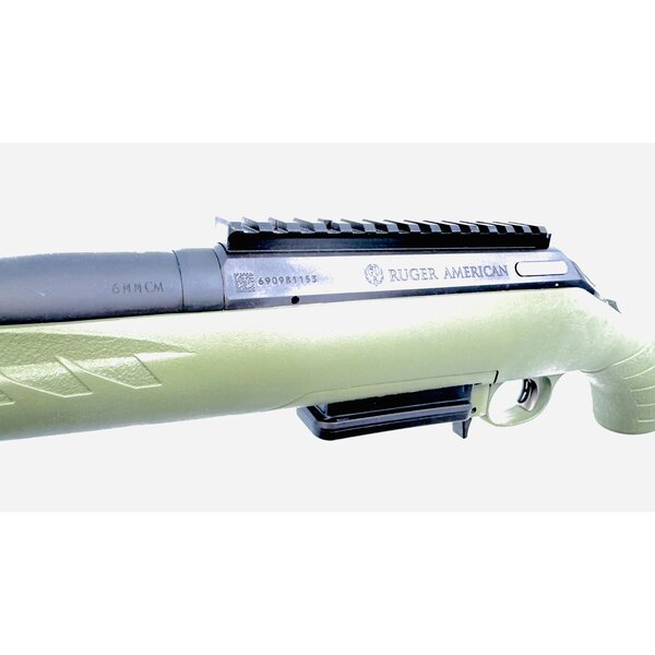 Ruger American 6mmCM, OD Green Synth. Stock, Threaded, Excellent Condition