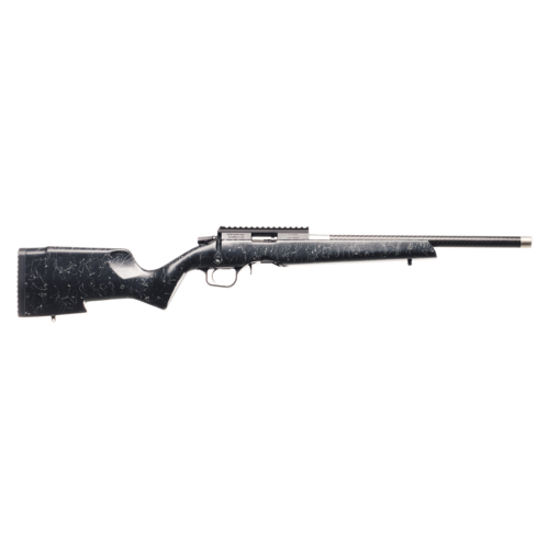 Christensen Arms Ranger Rimfire 17 HMR 18" 1:9 Carbon Fiber, Black Anodized, Black Carbon Fiber Stock Gray Webbing Accents