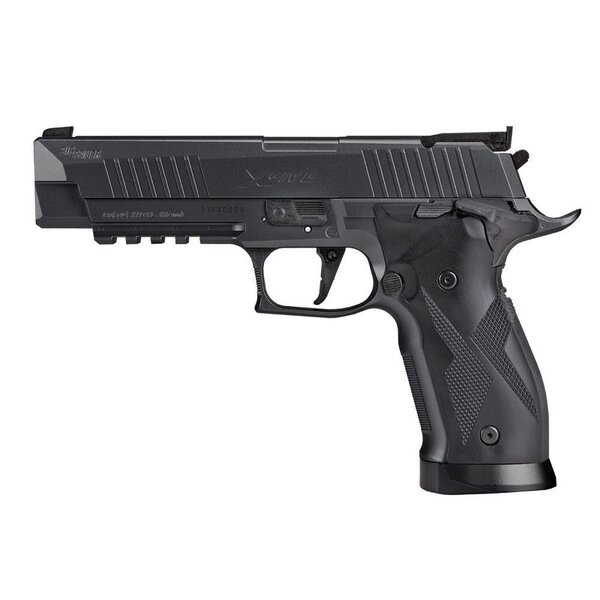 Sig Sauer X-Five Black CO2 .177 Pellet Pistol Semi-Auto 395 FPS 20 Round Magazine, Full Blowback Metal Slide