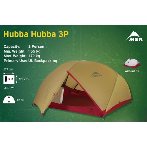 MSR Hubba Hubba HD 3 Person Backpacking Tent
