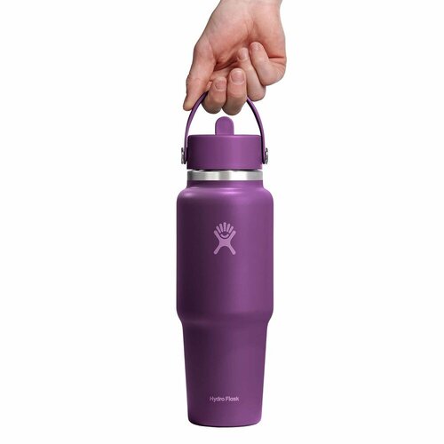 Hydro Flask Wide Mouth Travel Bottle with Matching Flex Straw Cap 32oz
