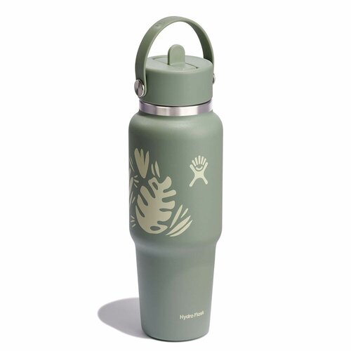 Hydro Flask Wide Mouth Travel Bottle with Matching Flex Straw Cap 32oz