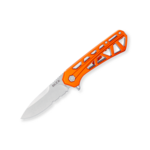 Buck Trace Folder Orange Large Serrated Drop Point