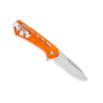 Buck Trace Folder Orange Large Serrated Drop Point