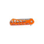 Buck Trace Folder Orange Large Serrated Drop Point