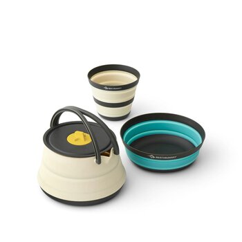 Sea to Summit Frontier Collapsible Kettle Cook Set - (1 Person -  3 Piece with Bowl and Cup)